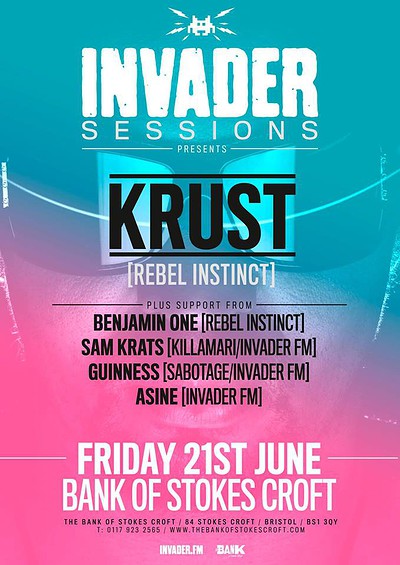 Invader Sessions Present:krust at The Bank Of Stokes Croft