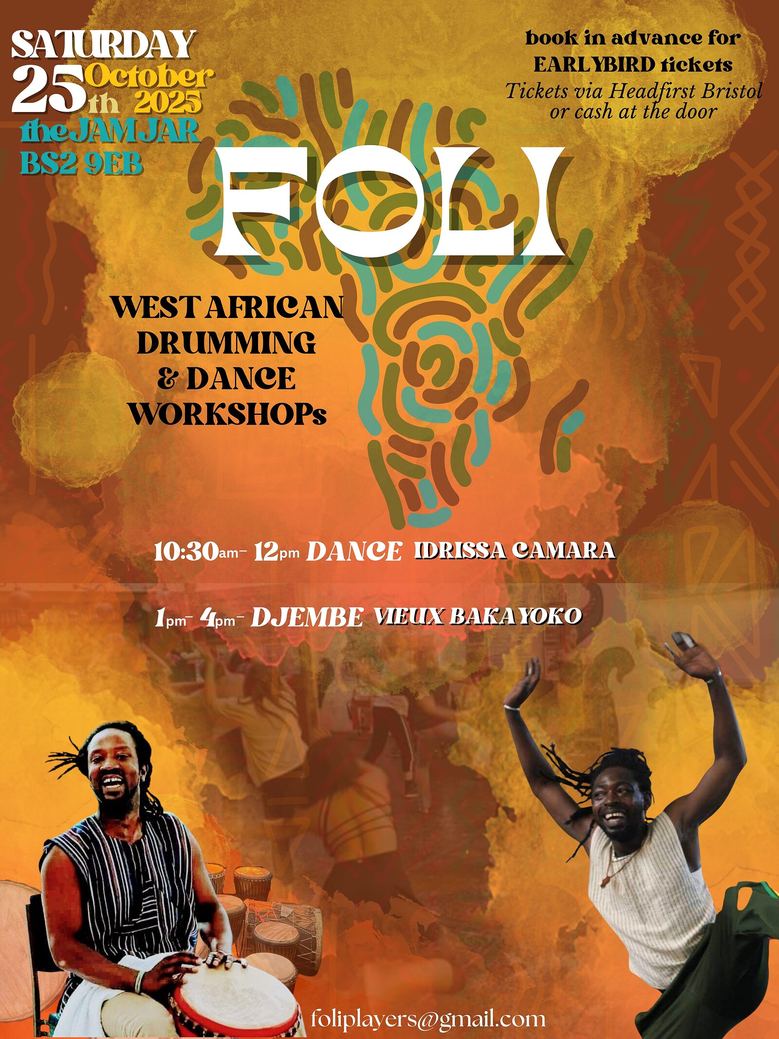 Foli - West African Dance & Djembe Workshops at The Jam Jar