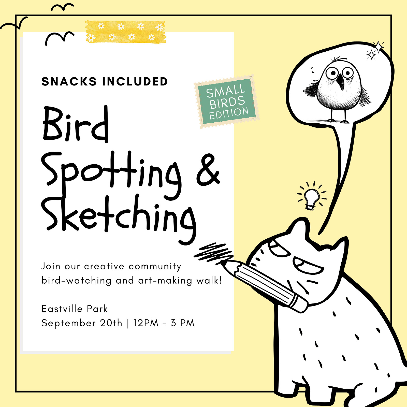 Bird Spotting & Sketching at Eastville Park