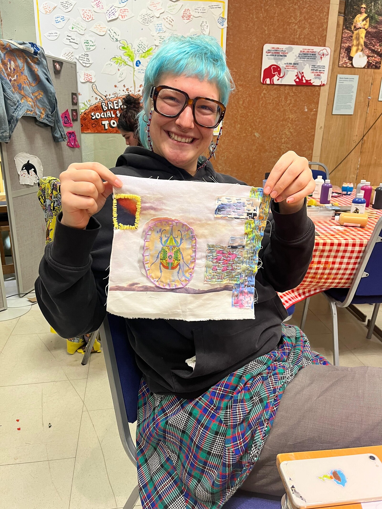 Collaging with Scrap Fabrics at Sparks Bristol