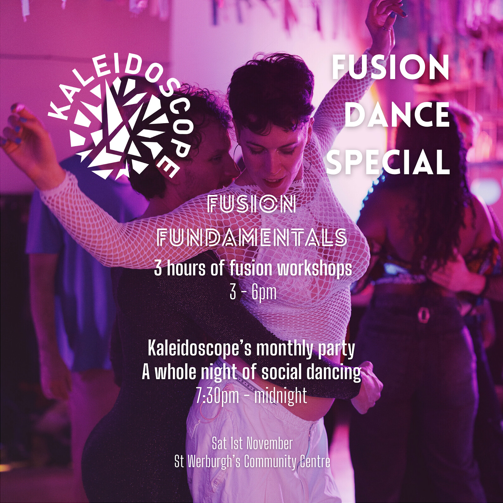 Kaleidoscope fusion dance night - November at St Werburghs Community Centre
