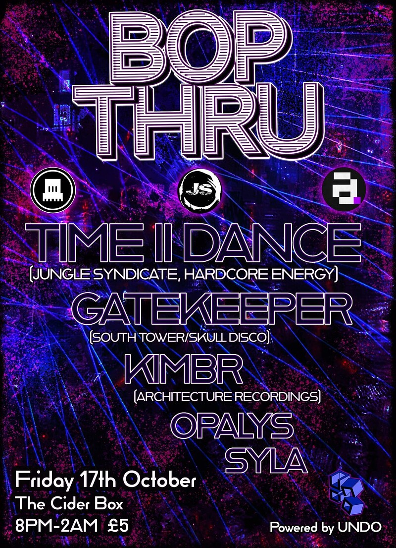 Bop Thru w/ Time II Dance & Gatekeeper at The Cider Box Tap Room