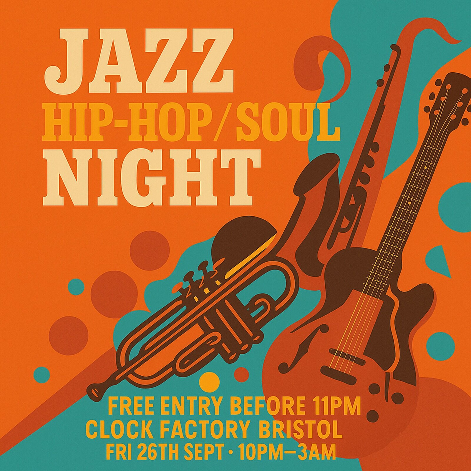 Jazz, Hip-Hop & Soul Night at Clock Factory