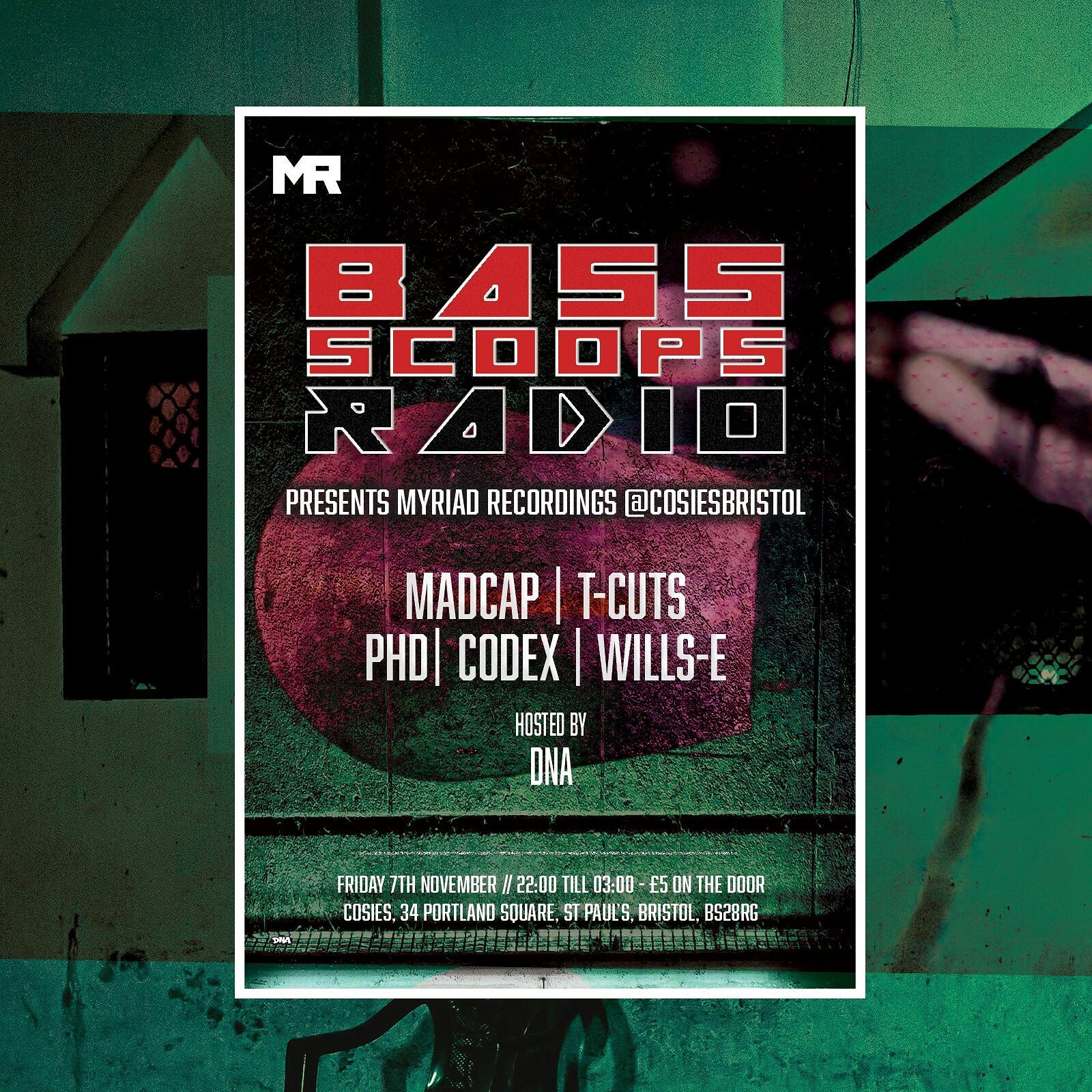 Bass Scoops Radio Presents Myriad Recordings at Cosies