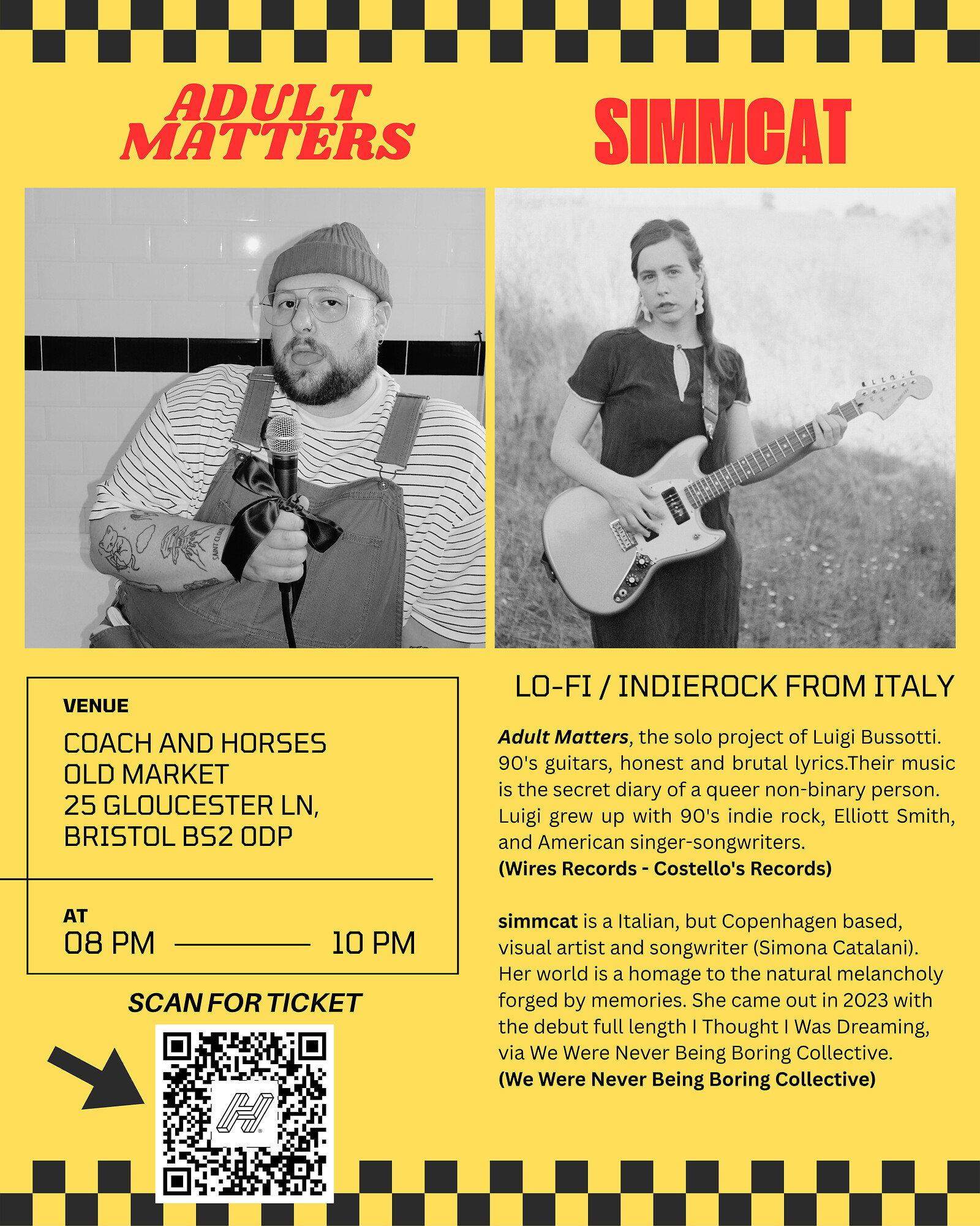 Adult Matters + simmcat at Coach and Horses - Old Market - 25 Gloucester Ln, Bristol BS2 0DP