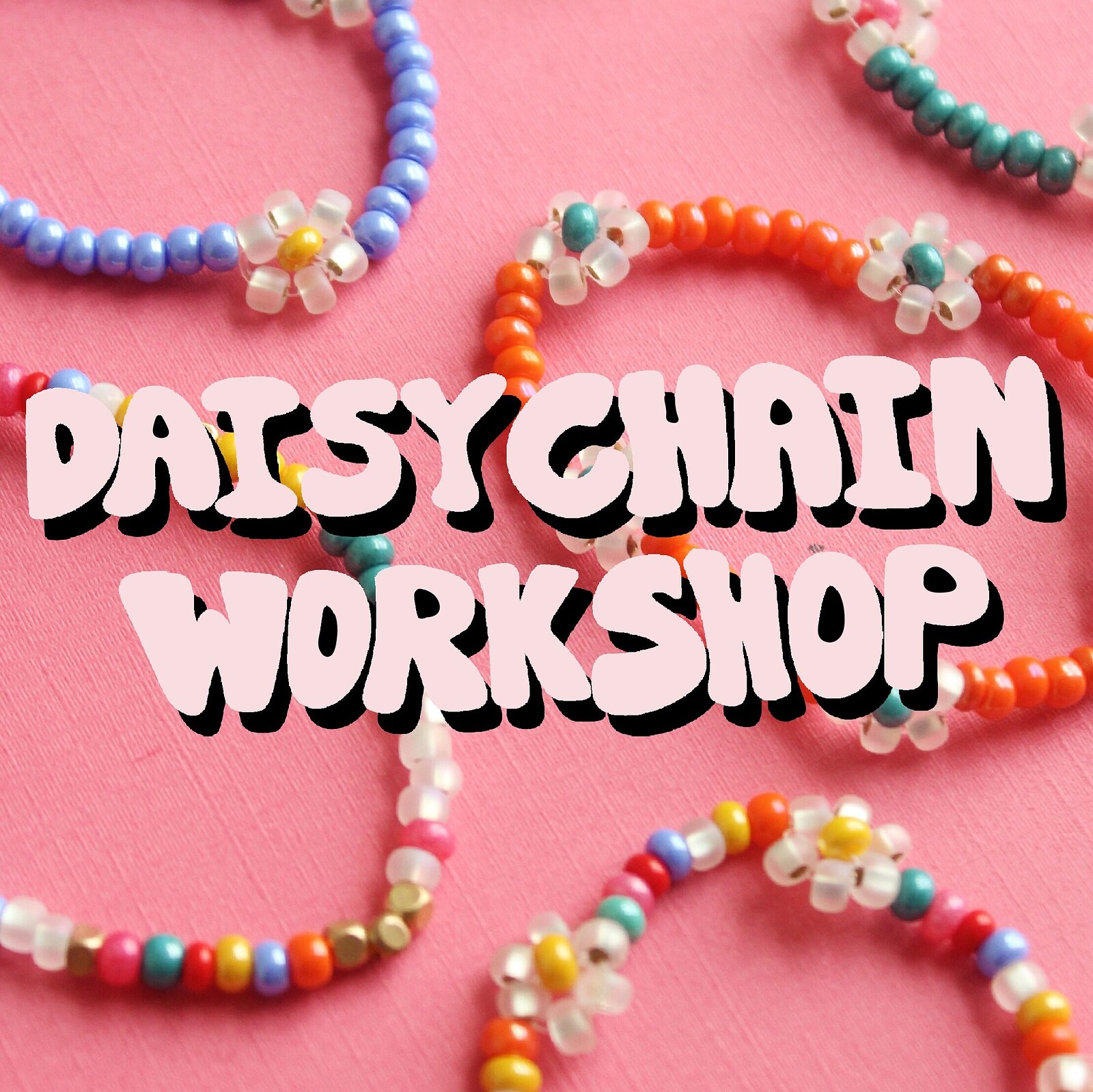 Daisy chain necklace workshop at LHG Brew Pub