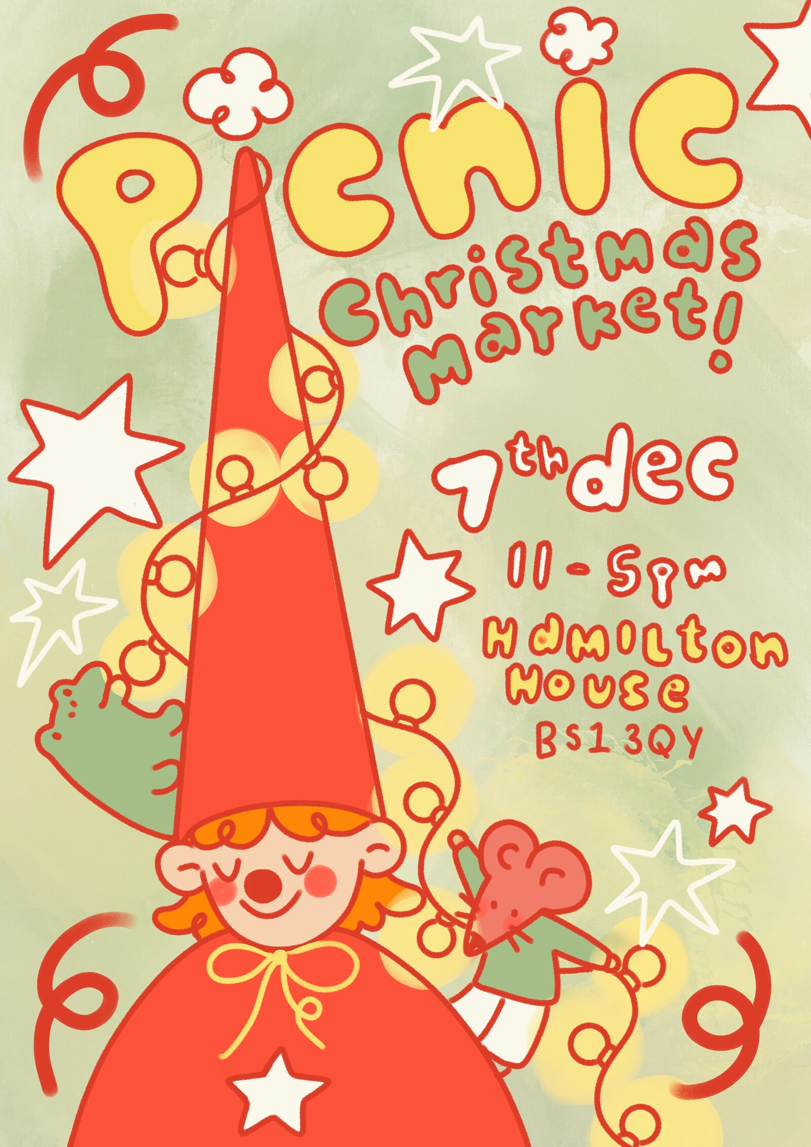 Picnic Market - Christmas illustration fair at Hamilton House