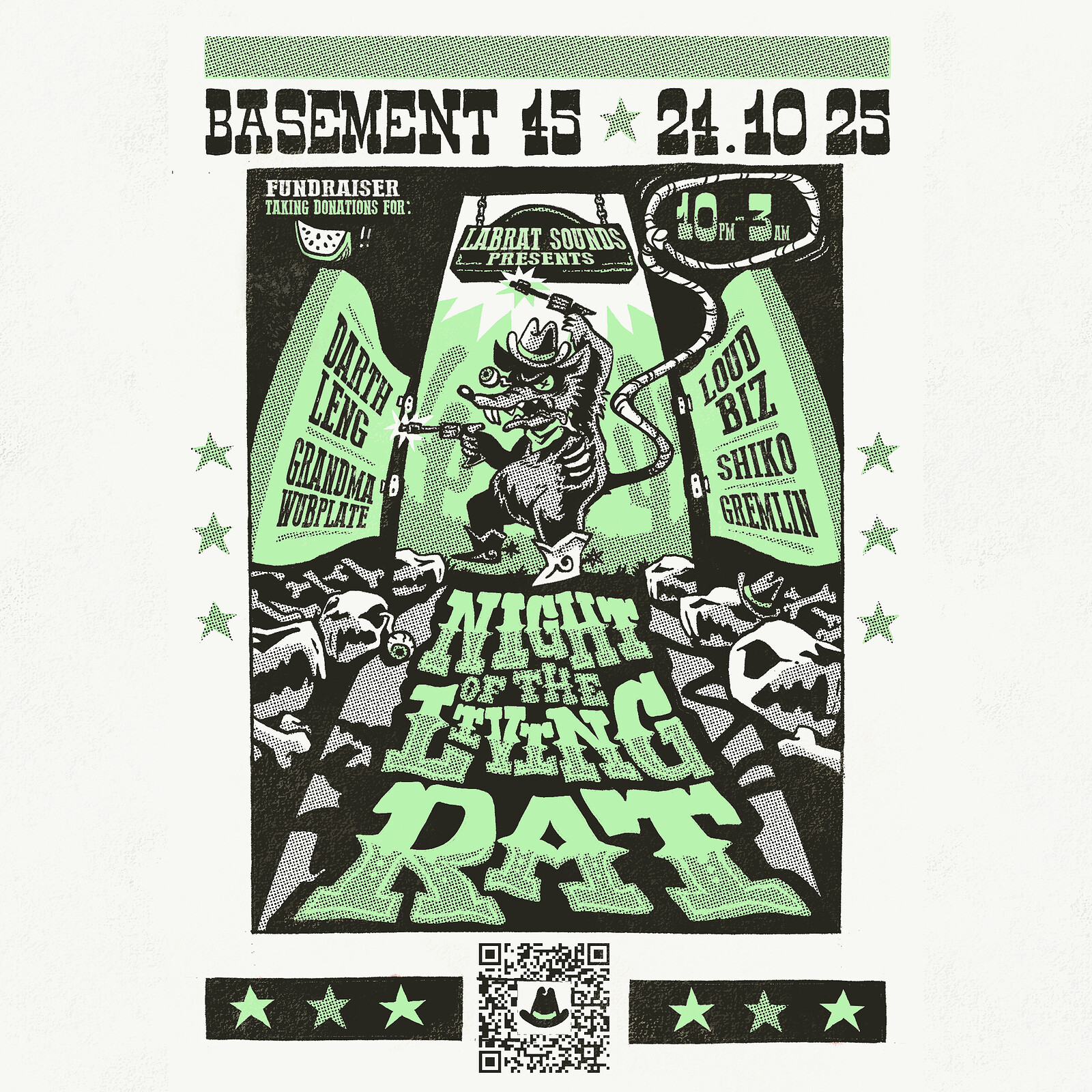 LABRAT SOUNDSYSTEM: Night Of The Living Rat at Basement 45