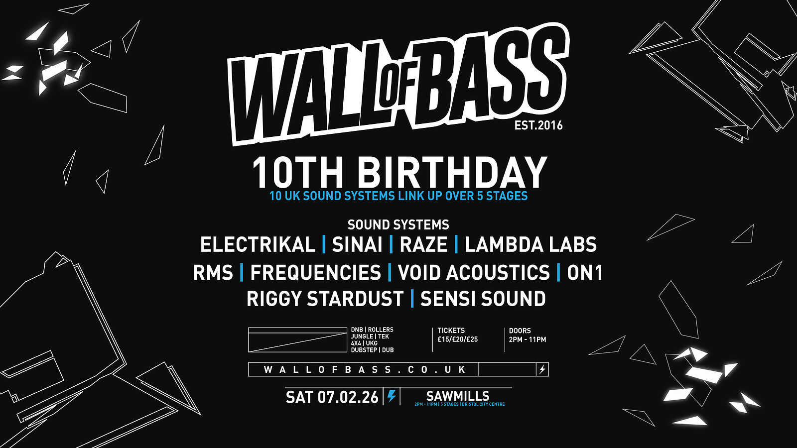 Wall of Bass | 10th Birthday at Sawmills