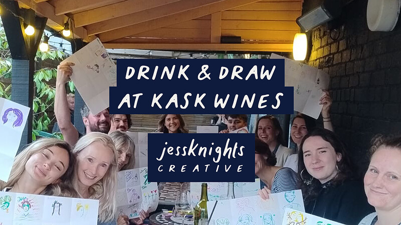 Drink & Draw at KASK Wine at Drink & Draw at KASK Wine