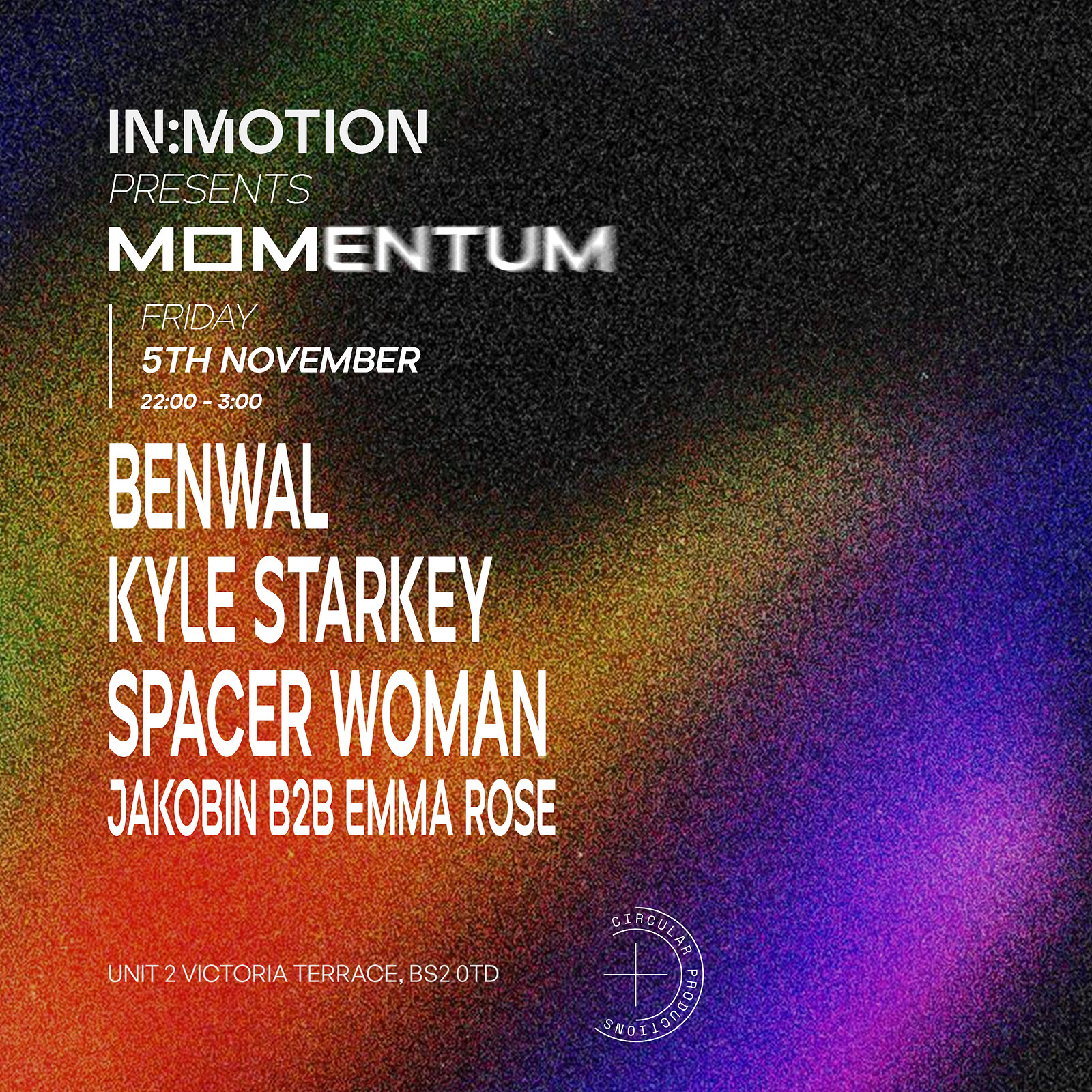 In:Motion presents: MOMENTUM | Benwal, Kyle Starkey + more at Motion