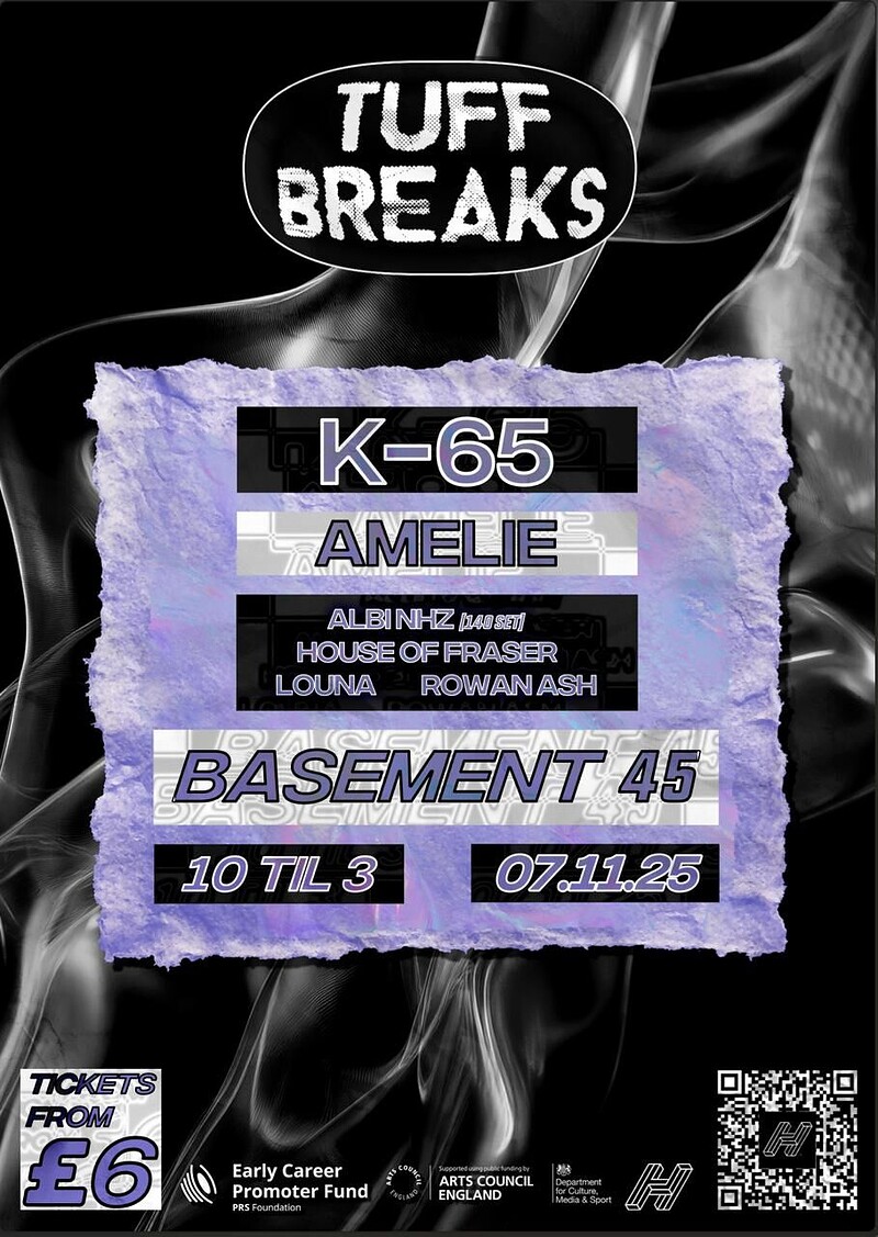 Tuff Breaks Presents: K-65, Amelie + Tuff Breaks Residents at Basement 45