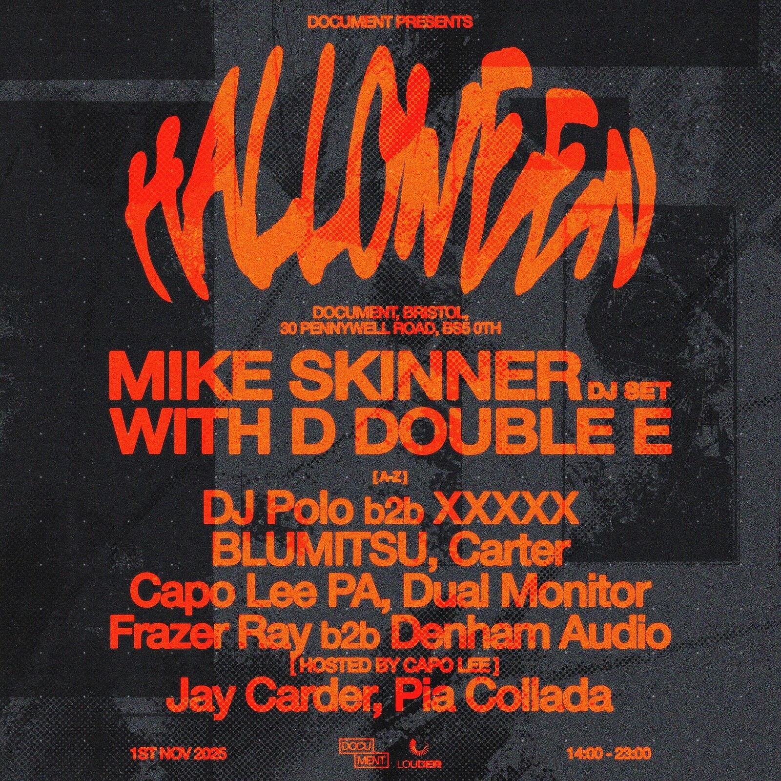 Document Presents: Halloween | Mike Skinner, D Double E & more at DOCUMENT