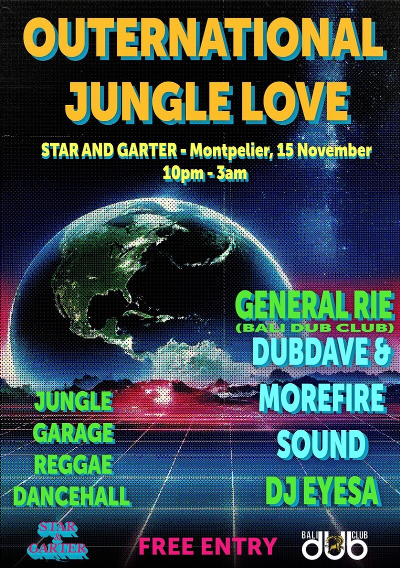 MoreFireSound present Outernational Jungle Love at The Star And Garter