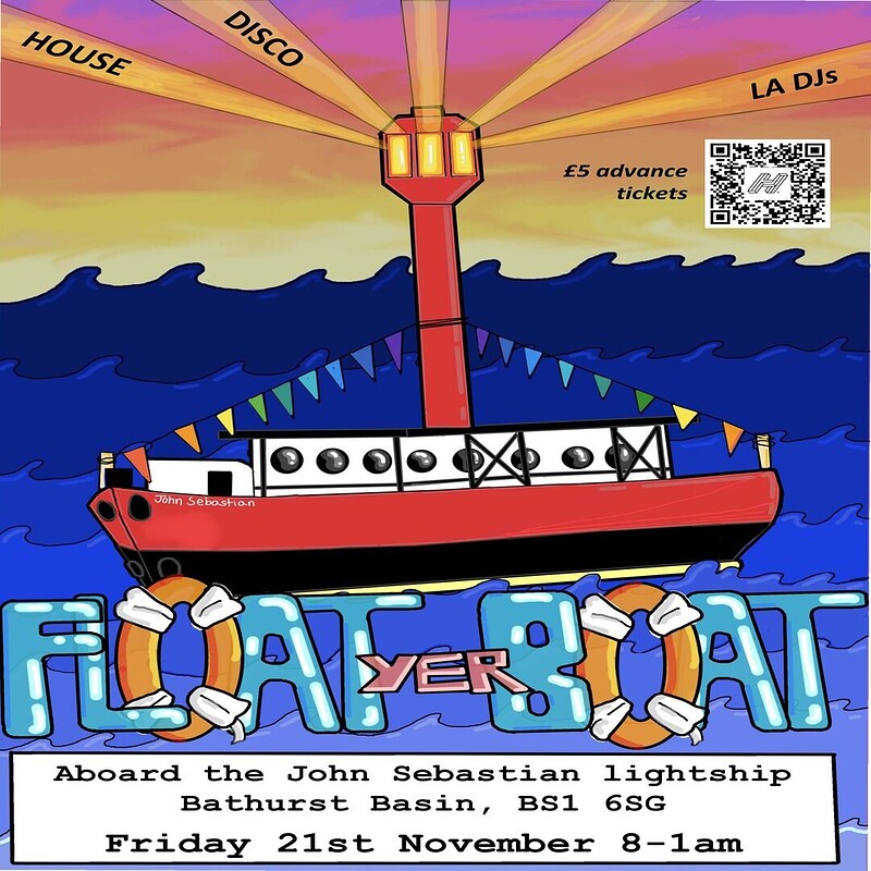 Float Yer Boat at John Sebastian lightship, Bathurst Basin, BS1 6SG