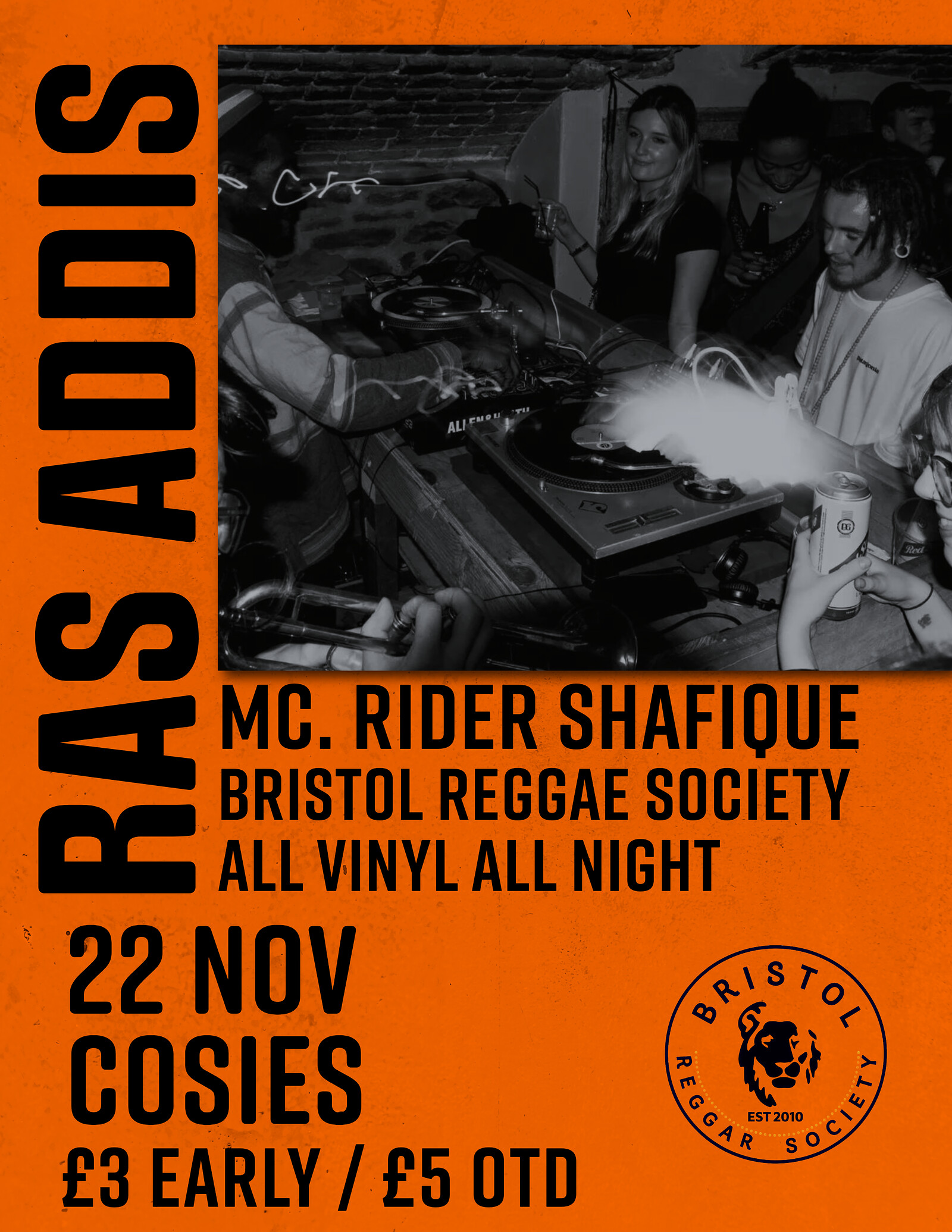 MIDNIGHT GROOVE — Ras Addis and Rider Shafique at Cosies at Cosies
