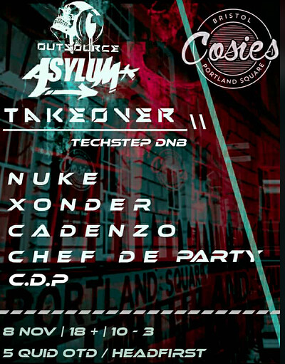 Asylum Presents: Outsource Records Takeover at Cosies