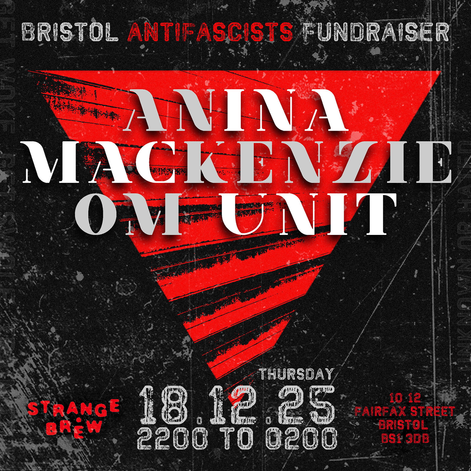 Bristol Antifascists Fundraiser: Anina, Mackenzie & Om Unit at Strange Brew
