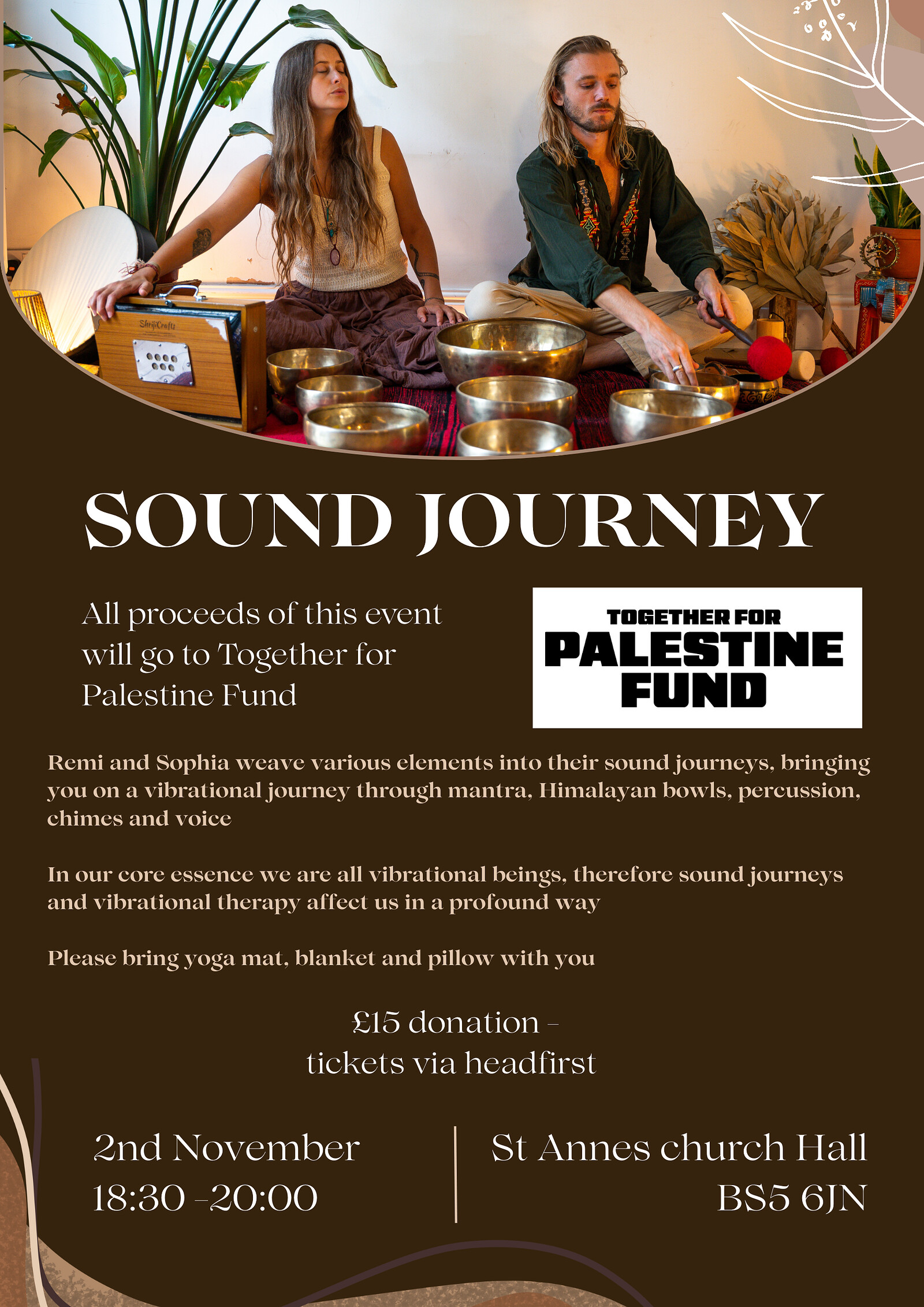 Sound Journey for Together For Palestine at St Anne's Church Hall