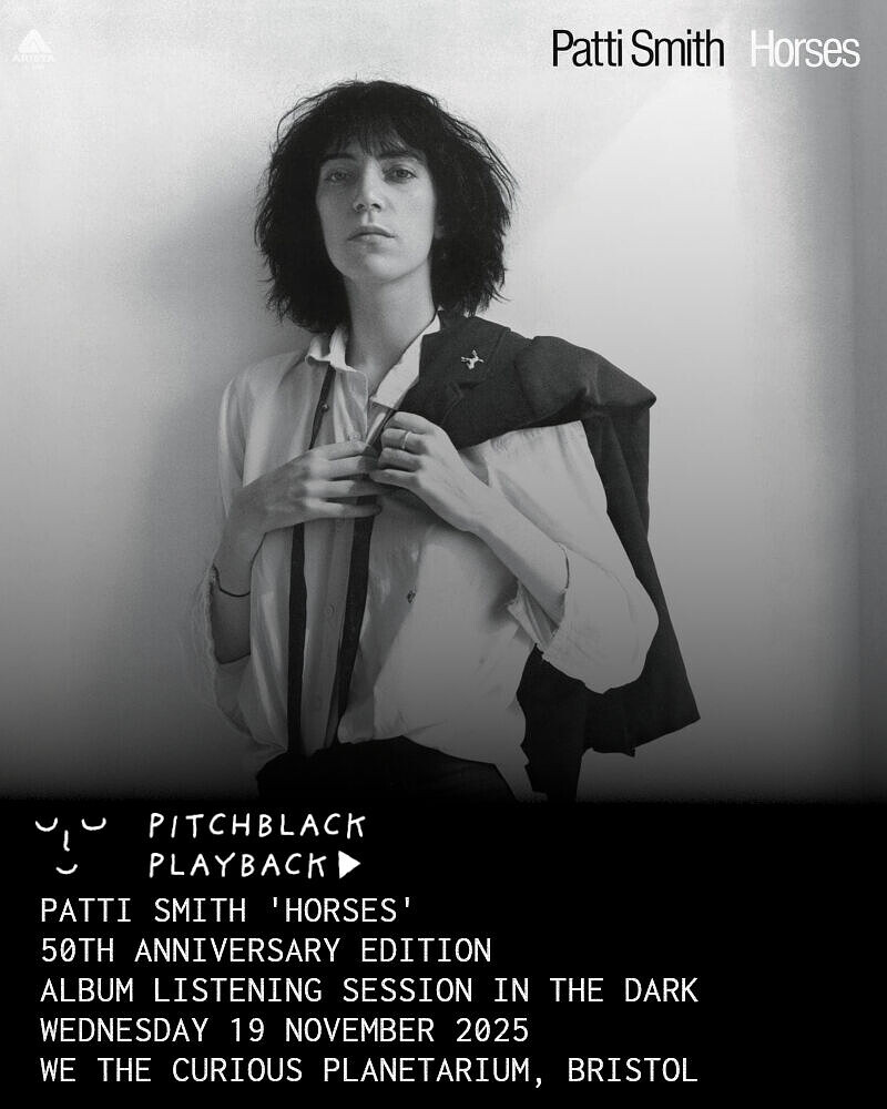 Patti Smith 'Horses' listening session in the dark at We The Curious Planetarium