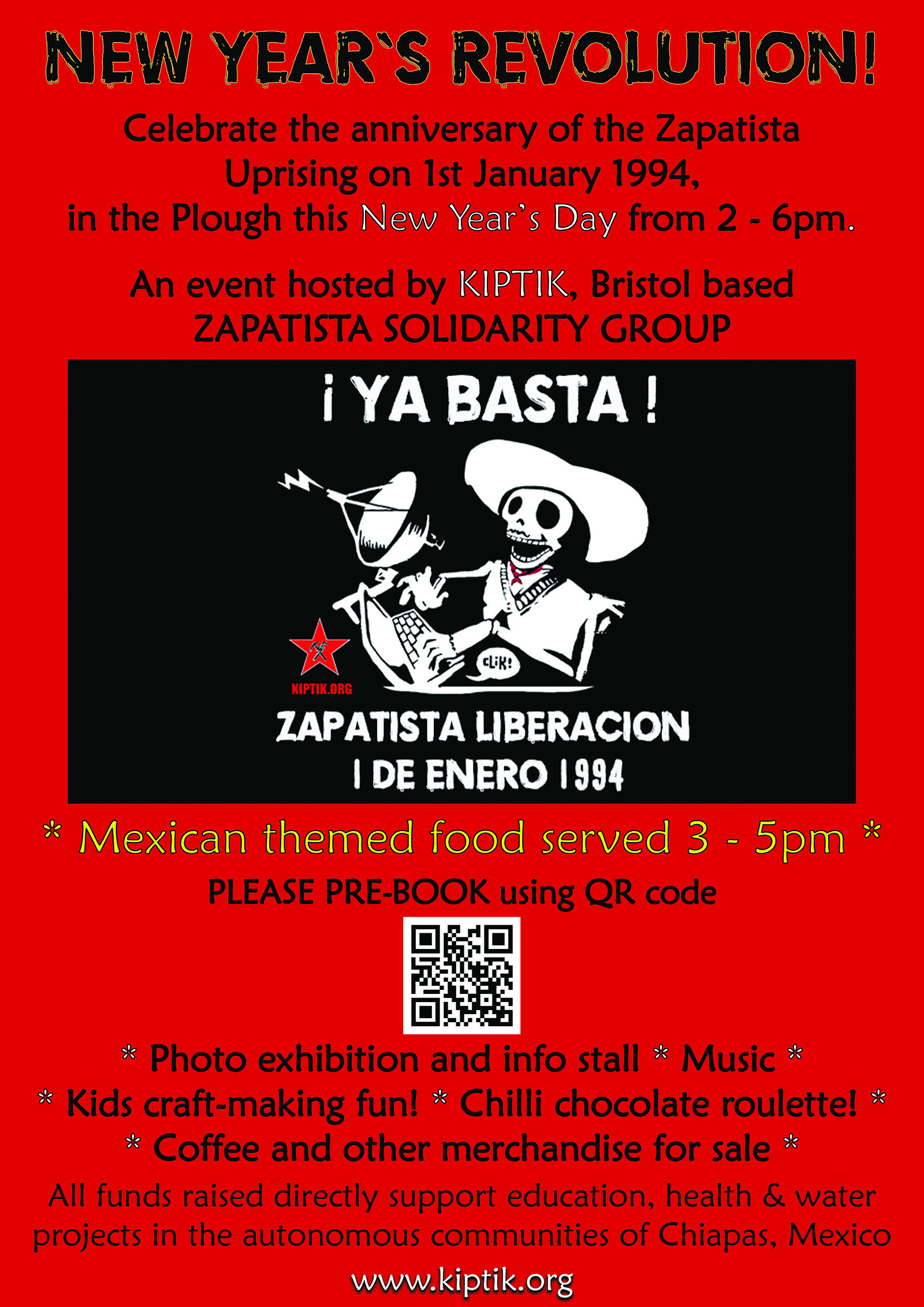 New Year's Revolution - Zapatista fundraiser at The Plough Inn