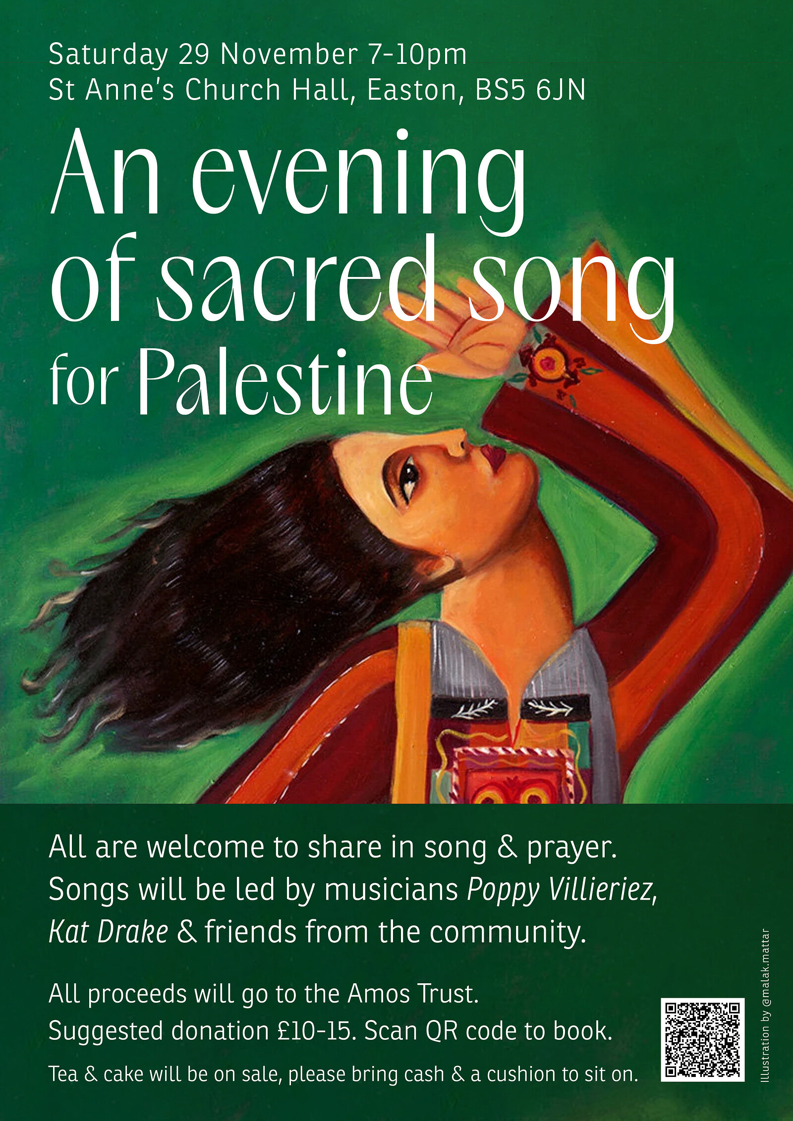 Sacred Song & Prayer Fundraiser for Palestine at St Anne’s Church Hall, St Leonard’s Road