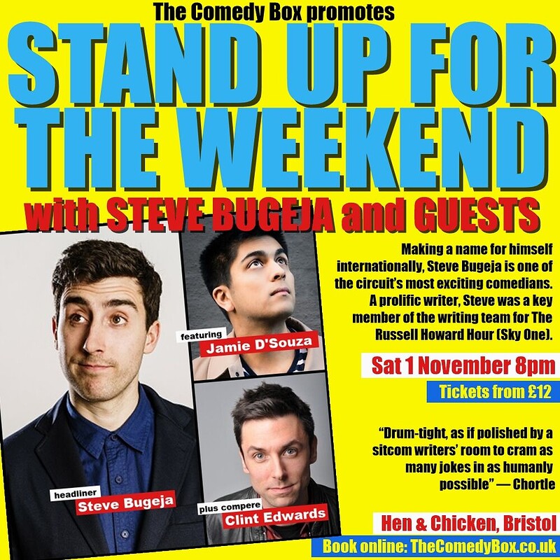 Stand Up For The Weekend with STEVE BUGEJA & GUESTS at The Hen & Chicken