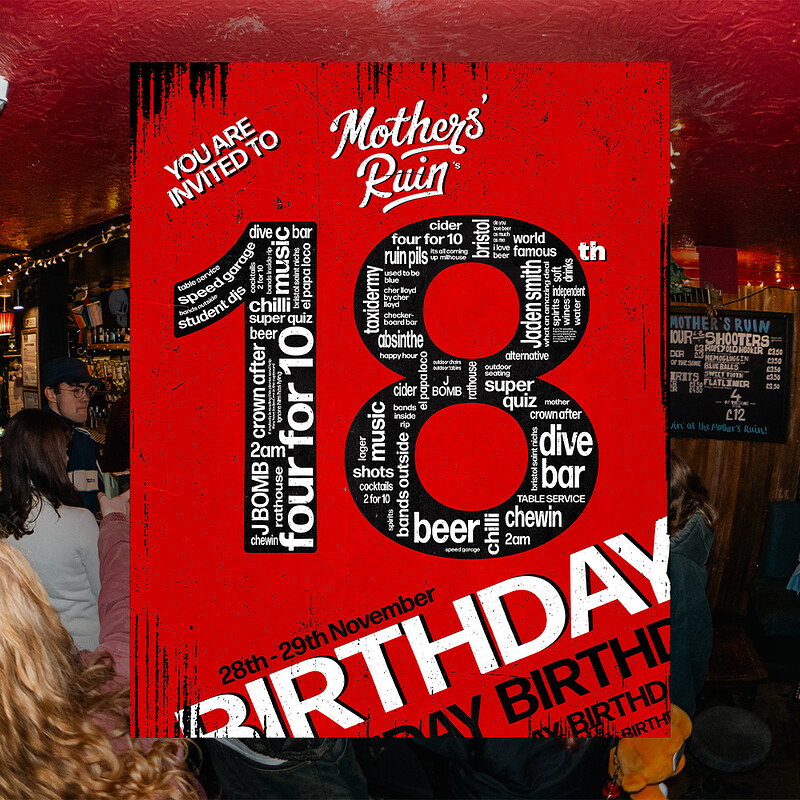 THE MOTHER'S RUIN 18TH BIRTHDAY at The Mothers Ruin