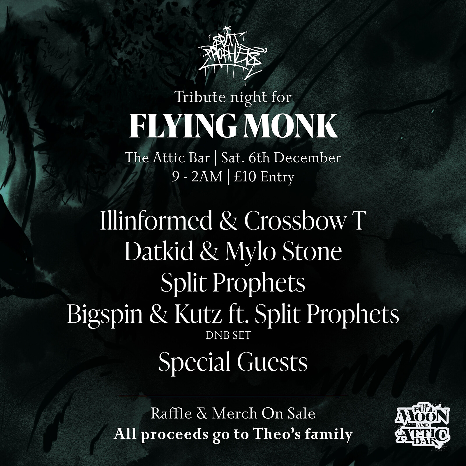 'Tribute night for Flying Monk' at The Full Moon & Attic Bar