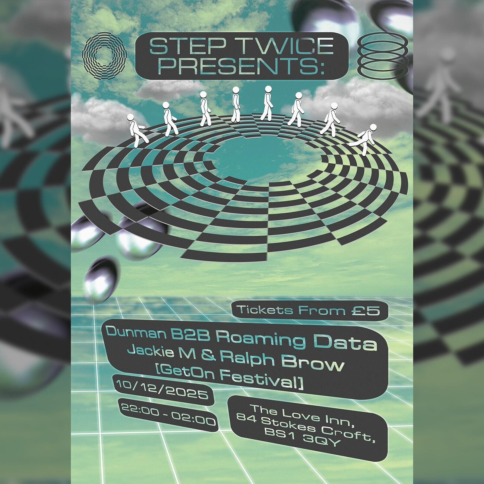StepTwice w/ Dunman b2b Roaming Data + Jackie M & Ralph Brow at The Love Inn