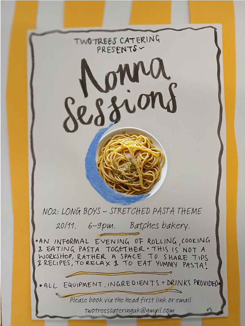 Two Trees Catering Presents: Nonna Sessions at Batches bakery