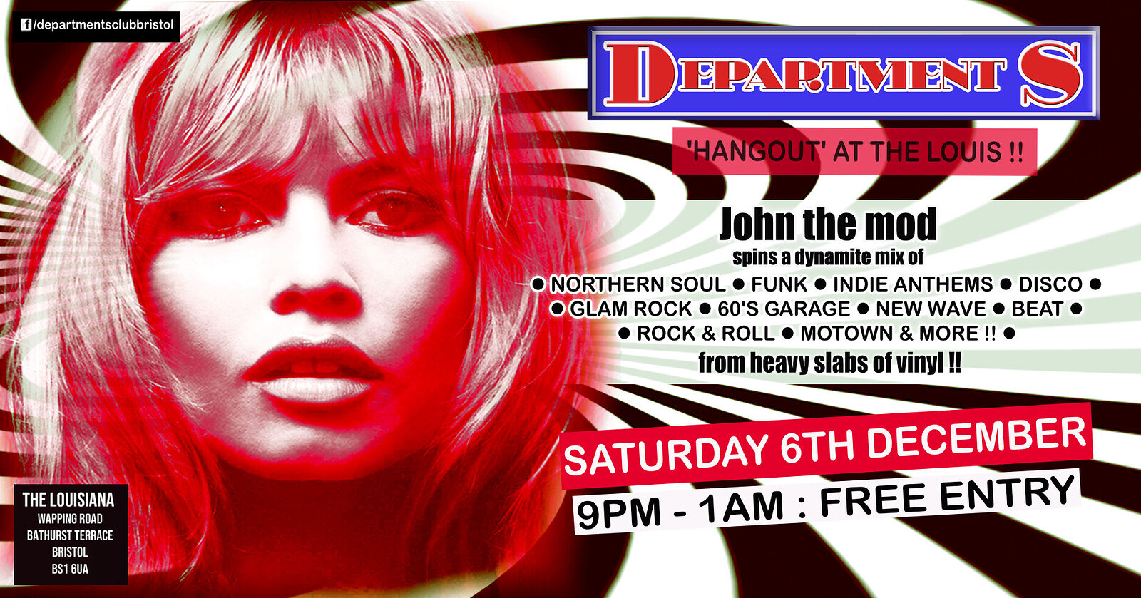 Department S Club Night with John The Mod at The Louisiana