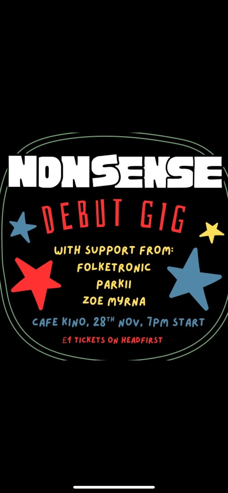 Nonsense DEBUT GIG + supports at Cafe Kino
