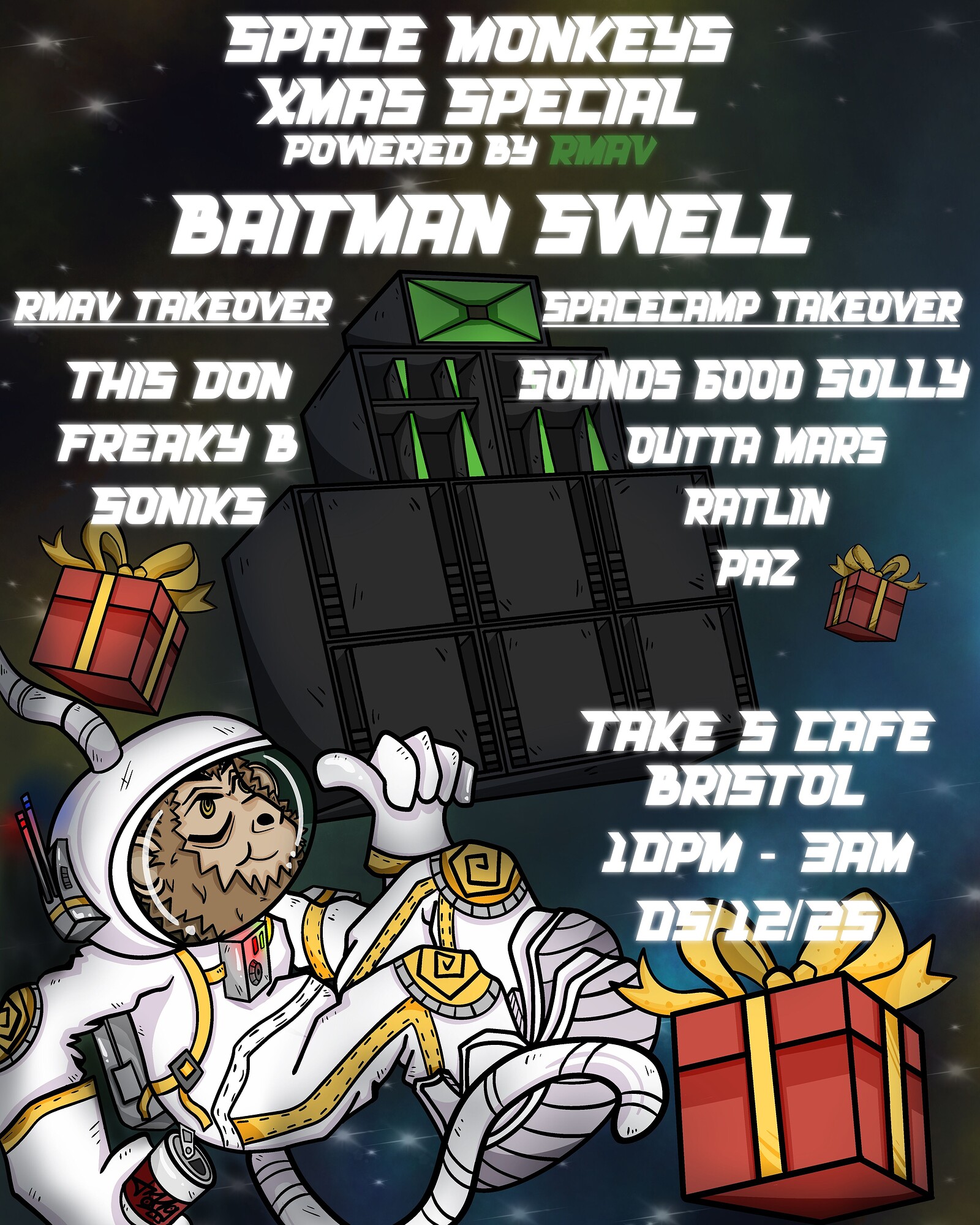 SPACE MONKEYS: XMAS SPECIAL at Take Five Cafe