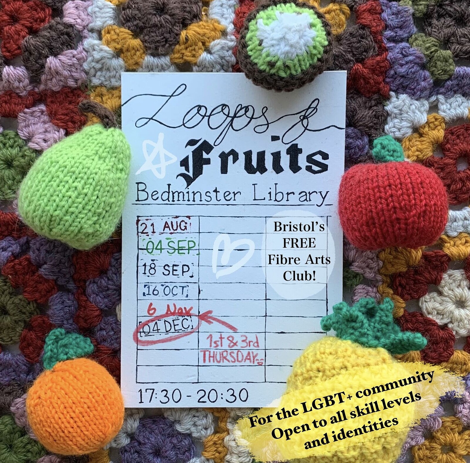 Loops & Fruits- QUEER Fibre Arts Club at Bedminster Library