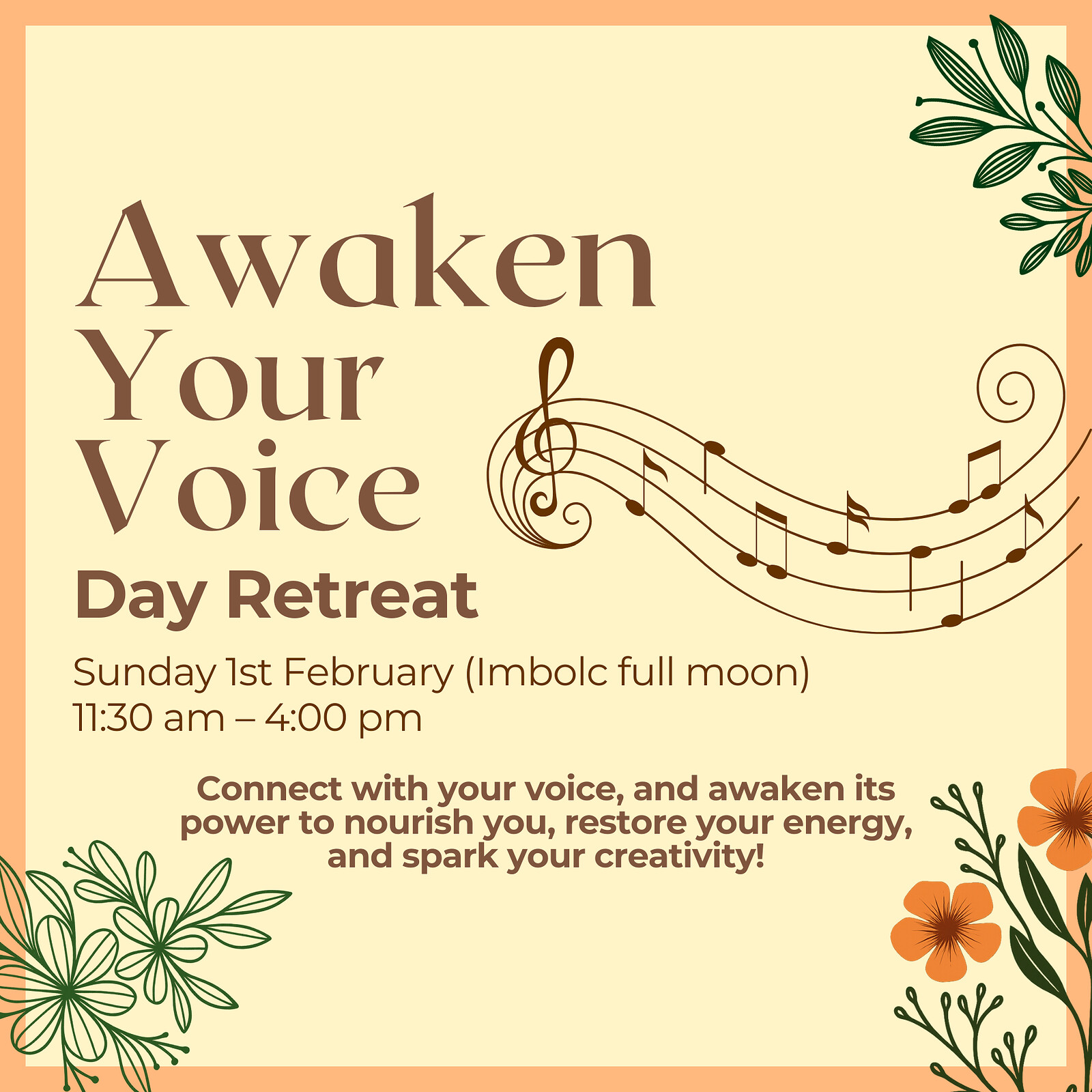 Awaken Your Voice: Day Retreat at The Wild Box, Bristol BS34BL
