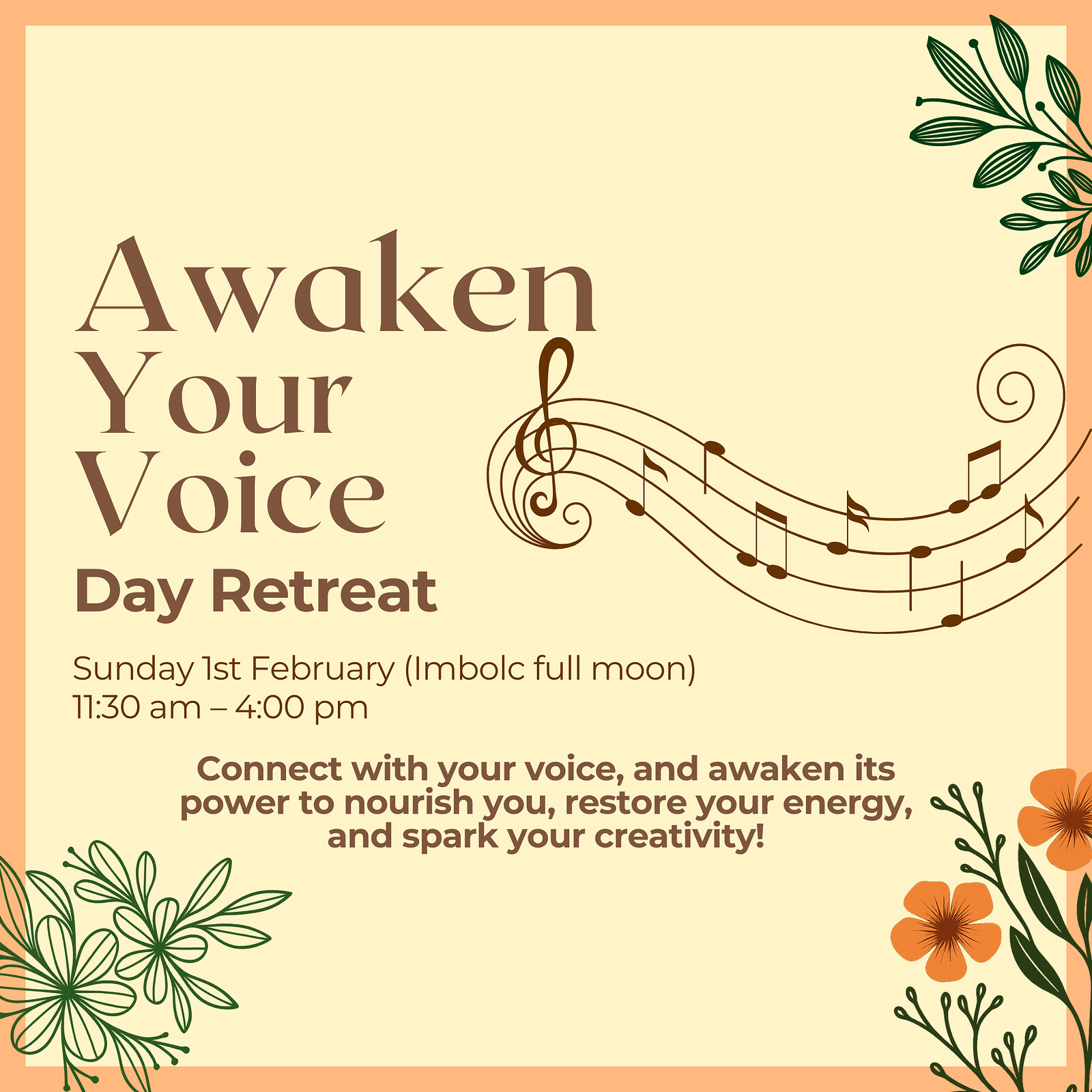 Awaken Your Voice: Day Retreat at The Wild Box, Bristol BS34BL