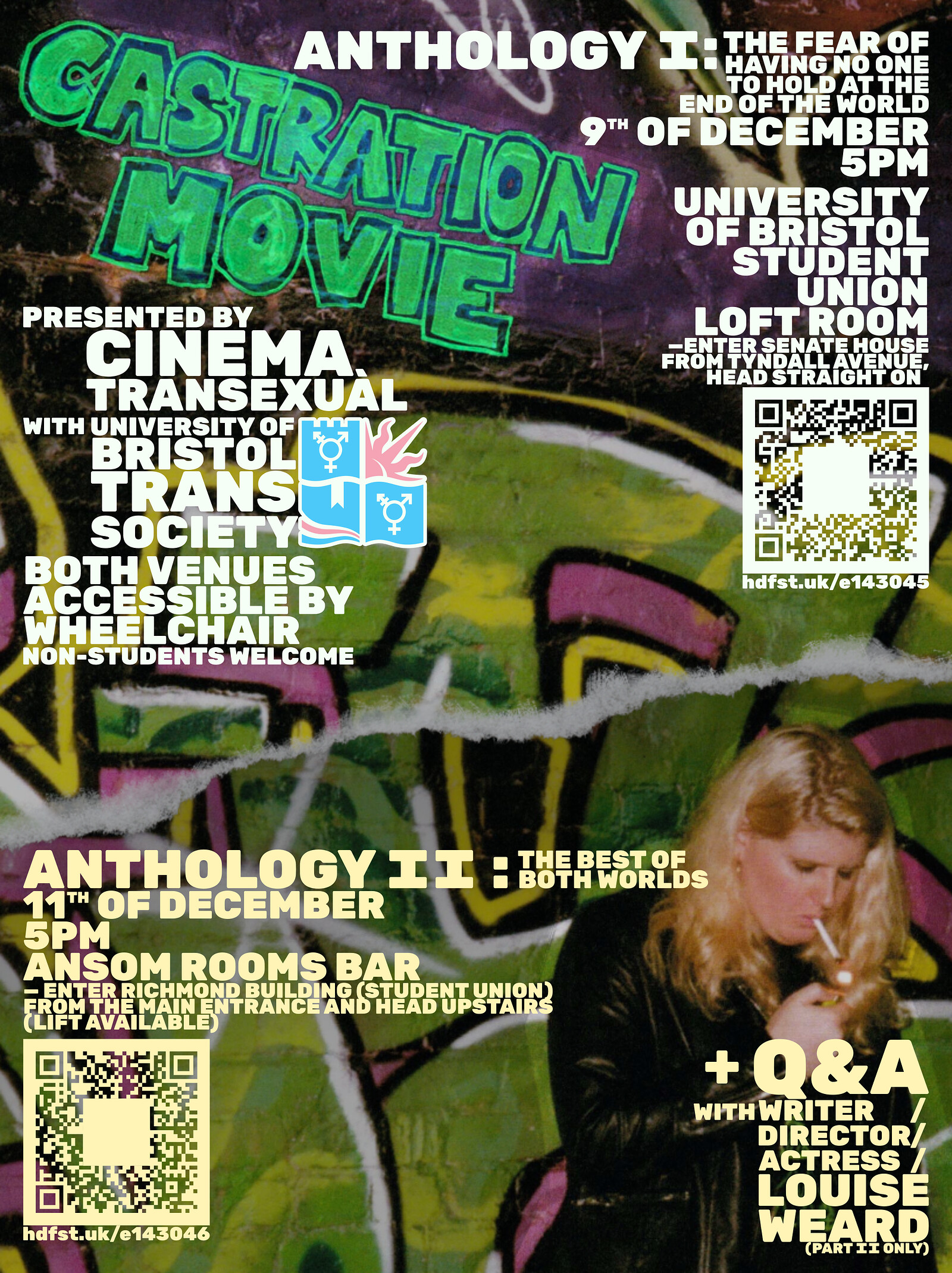 Castration Movie Anthology ii. The Best of Both Worlds at Bristol SU Ansom Rooms