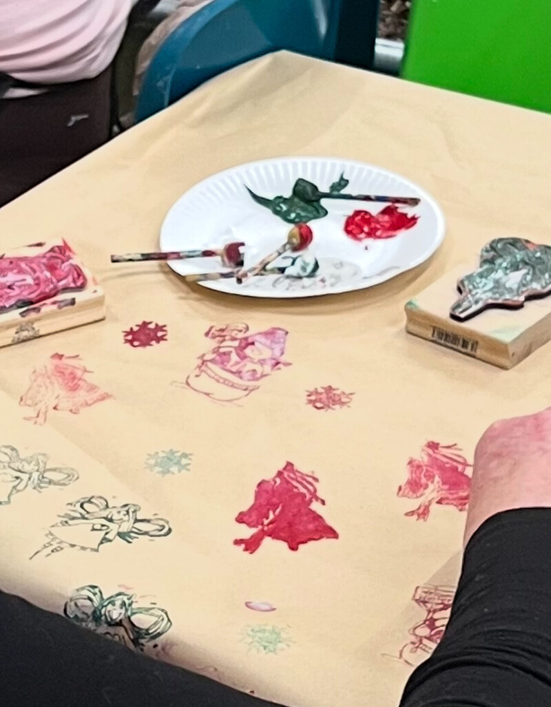 Festive Wrapping Paper Stamping Workshop at Wiper and True, The Taproom, Old Market