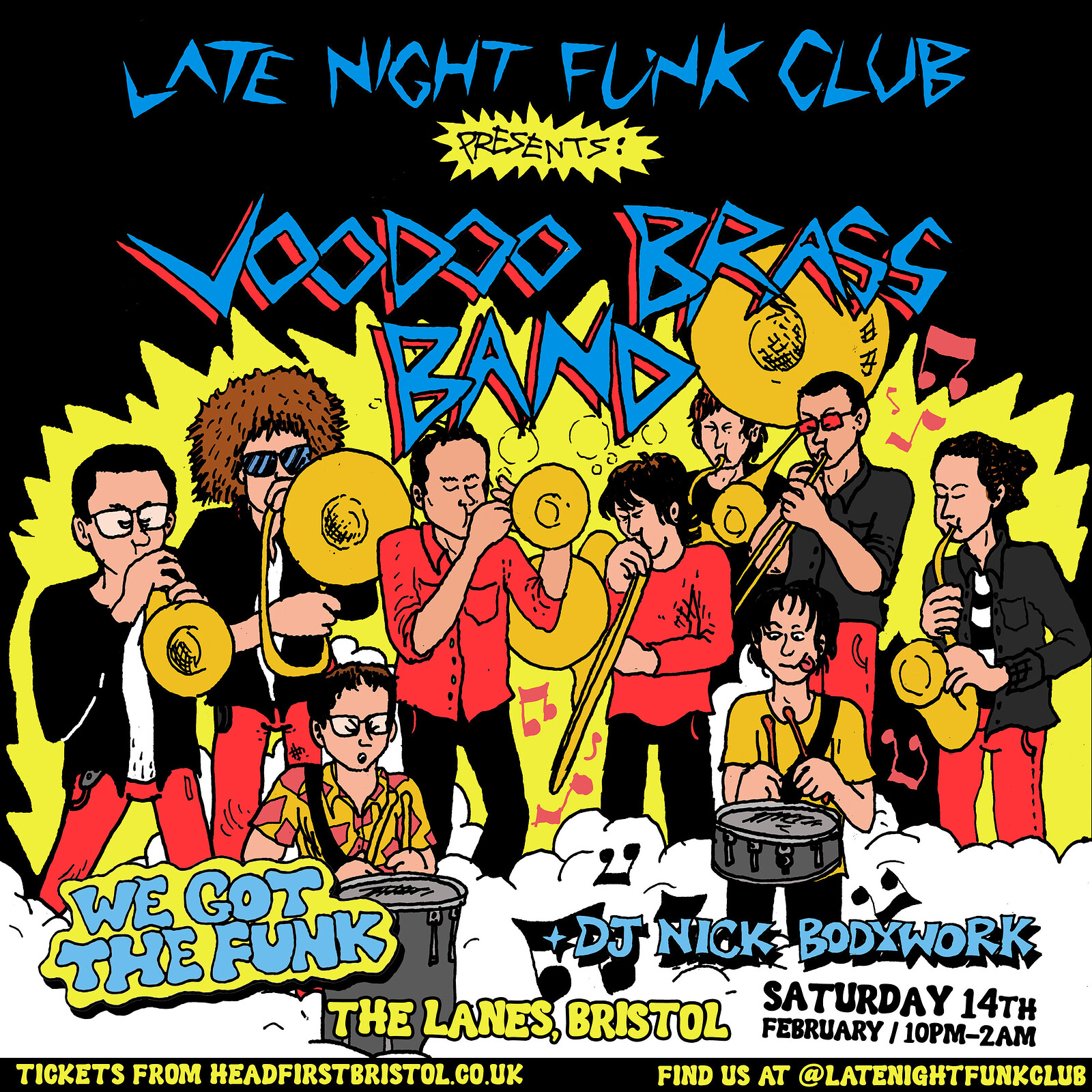 Late Night Funk Club: Voodoo Brass Band + Nick Bodywork at The Lanes