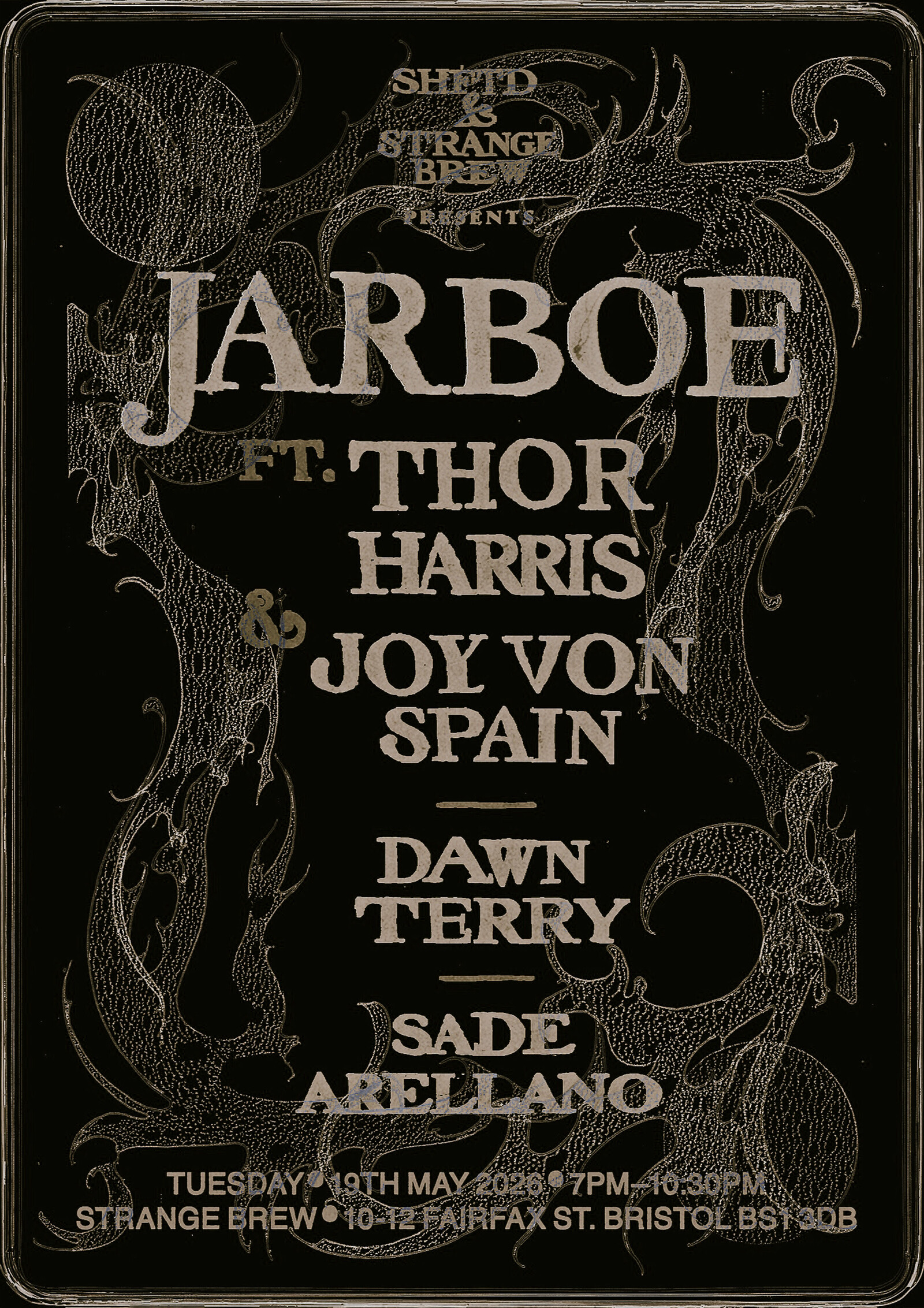 SHFTD & SB pres. Jarboe feat. Thor Harris & Joy Von Spain + Dawn Terry ++ at Strange Brew