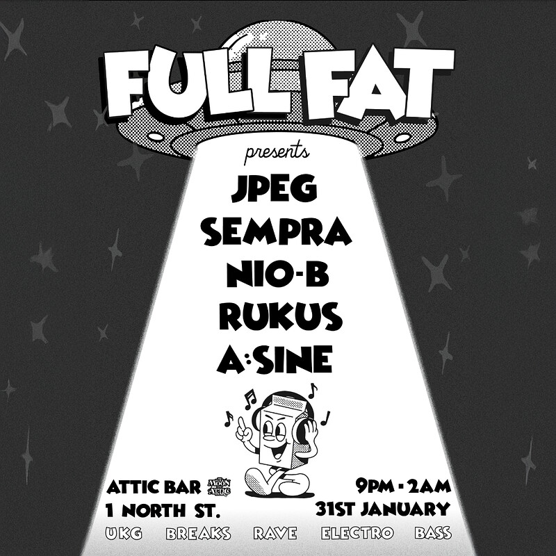 Full Fat takeover ft. JPEG, Sempra + more at The Full Moon & Attic Bar