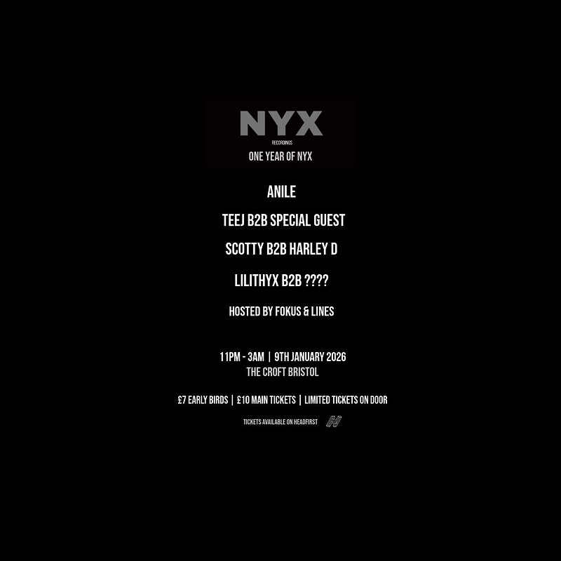 One Year Of NYX Recordings at The Croft