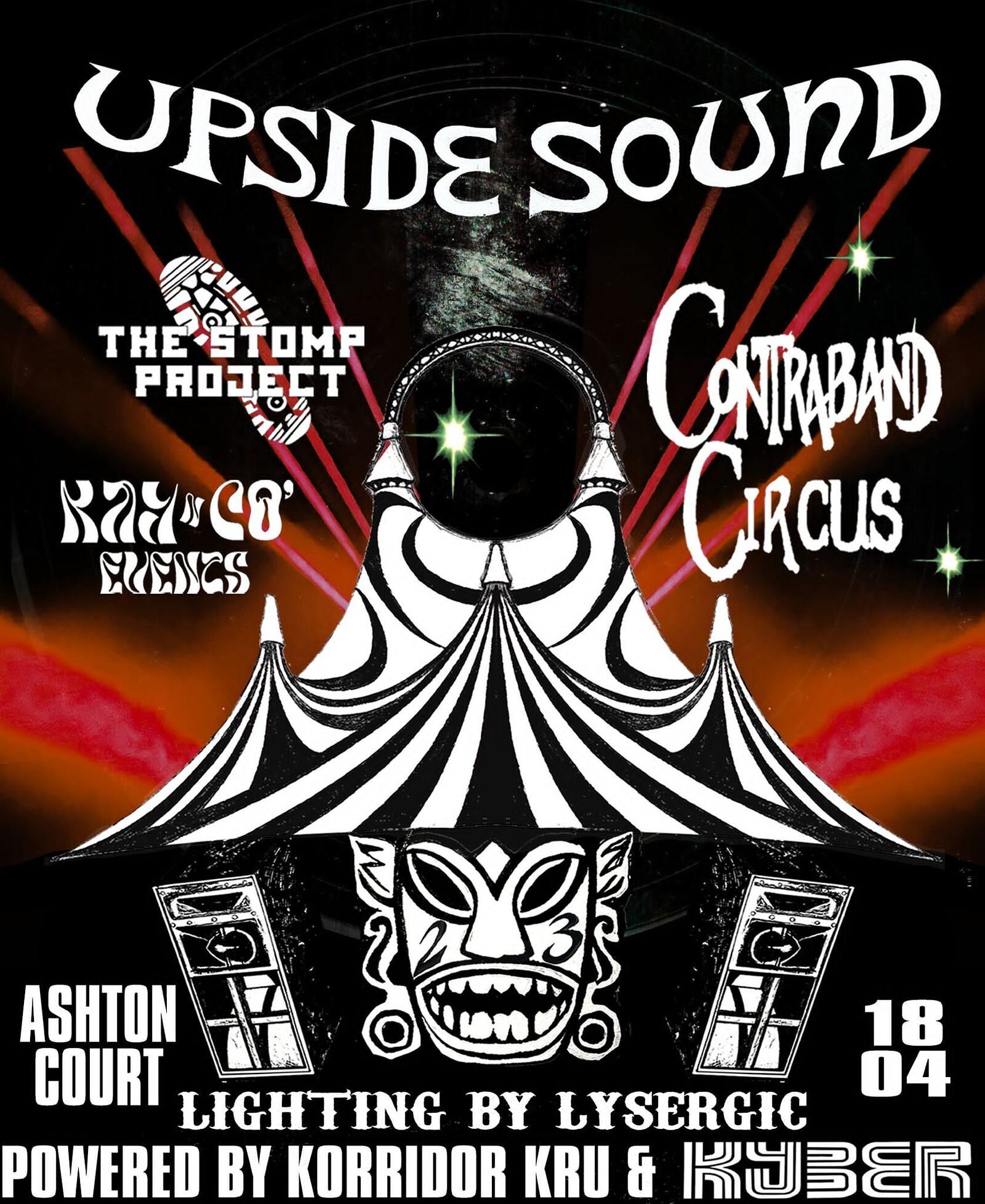 Contraband Circus + Upside Sound Day & Night Party at Arts mansion, Ashton Court Manor
