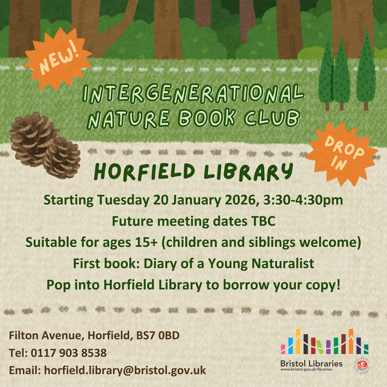 NEW: Nature Book Club at Horfield Library