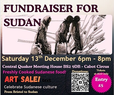 Fundraiser for Sudan at Bristol Central Quaker Meeting House