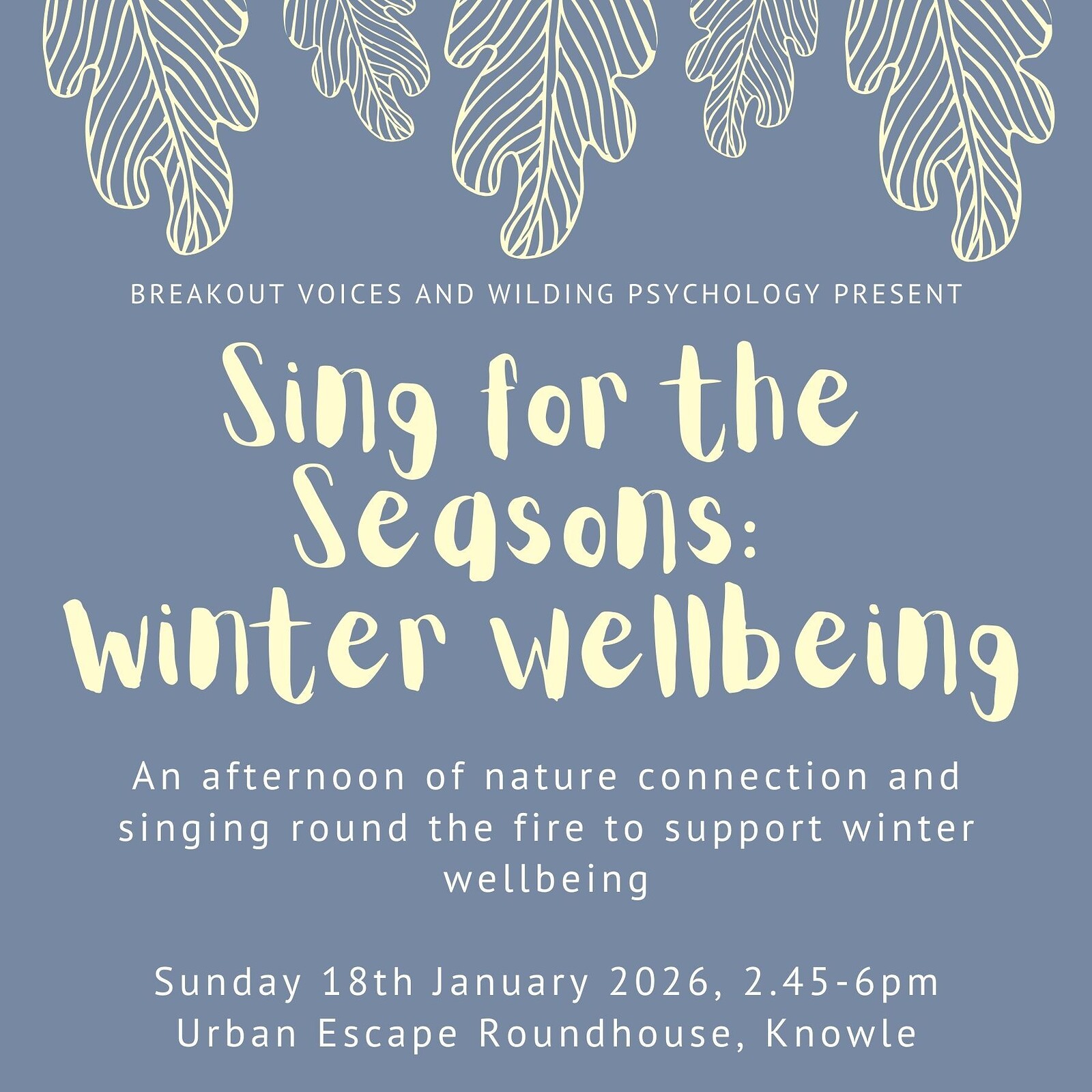 Sing for the Seasons: Winter Wellbeing at Urban Escape Roundhouse