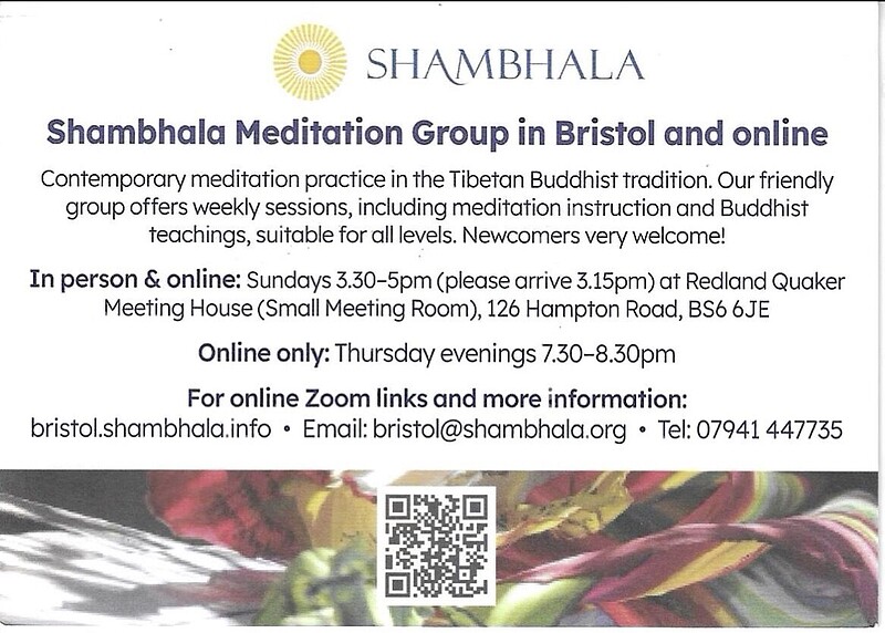 Shambhala Meditation Group at Redland Quaker Meeting House (Small Meeting Room)