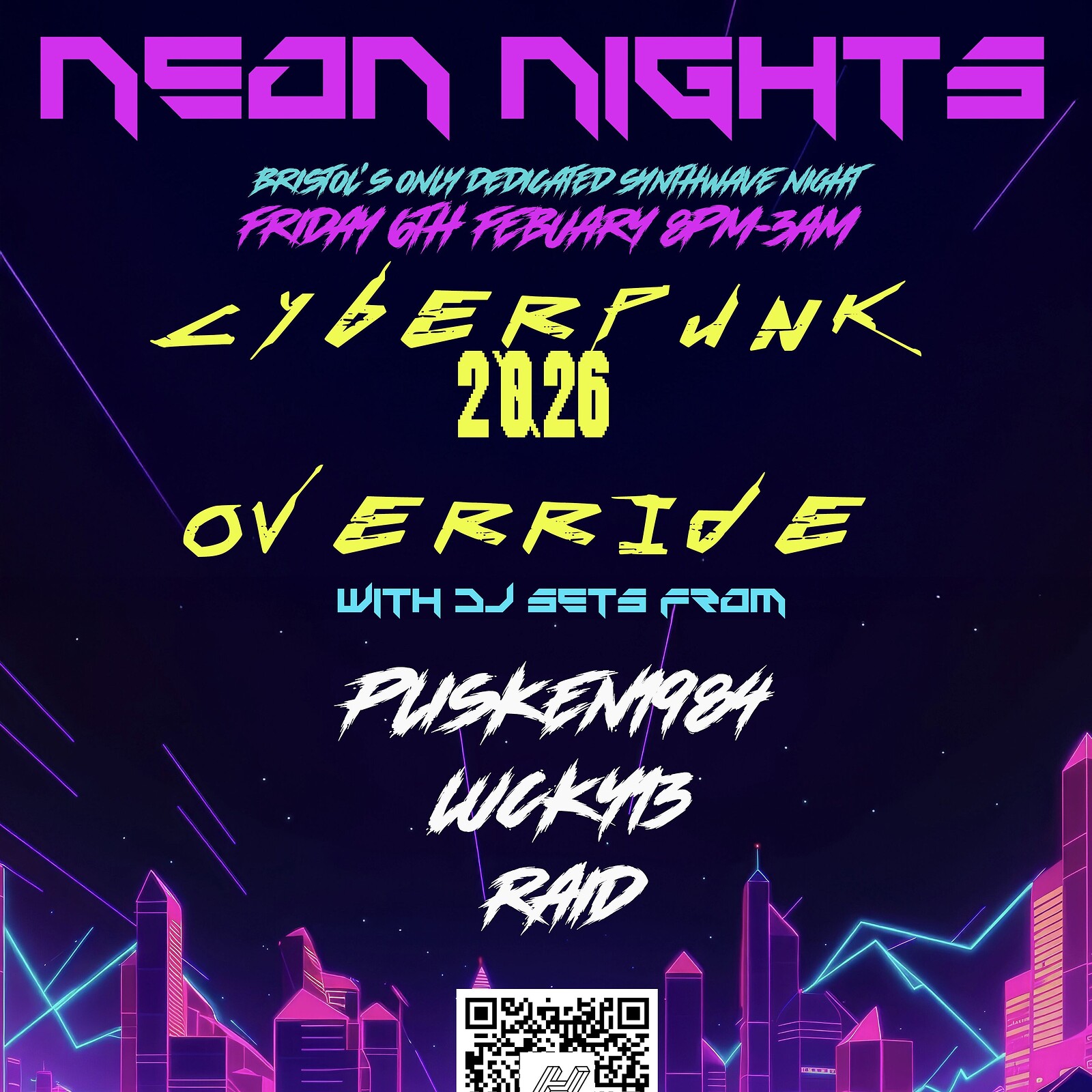 Neon Nights : Cyberpunk 2026 Override at After Dark