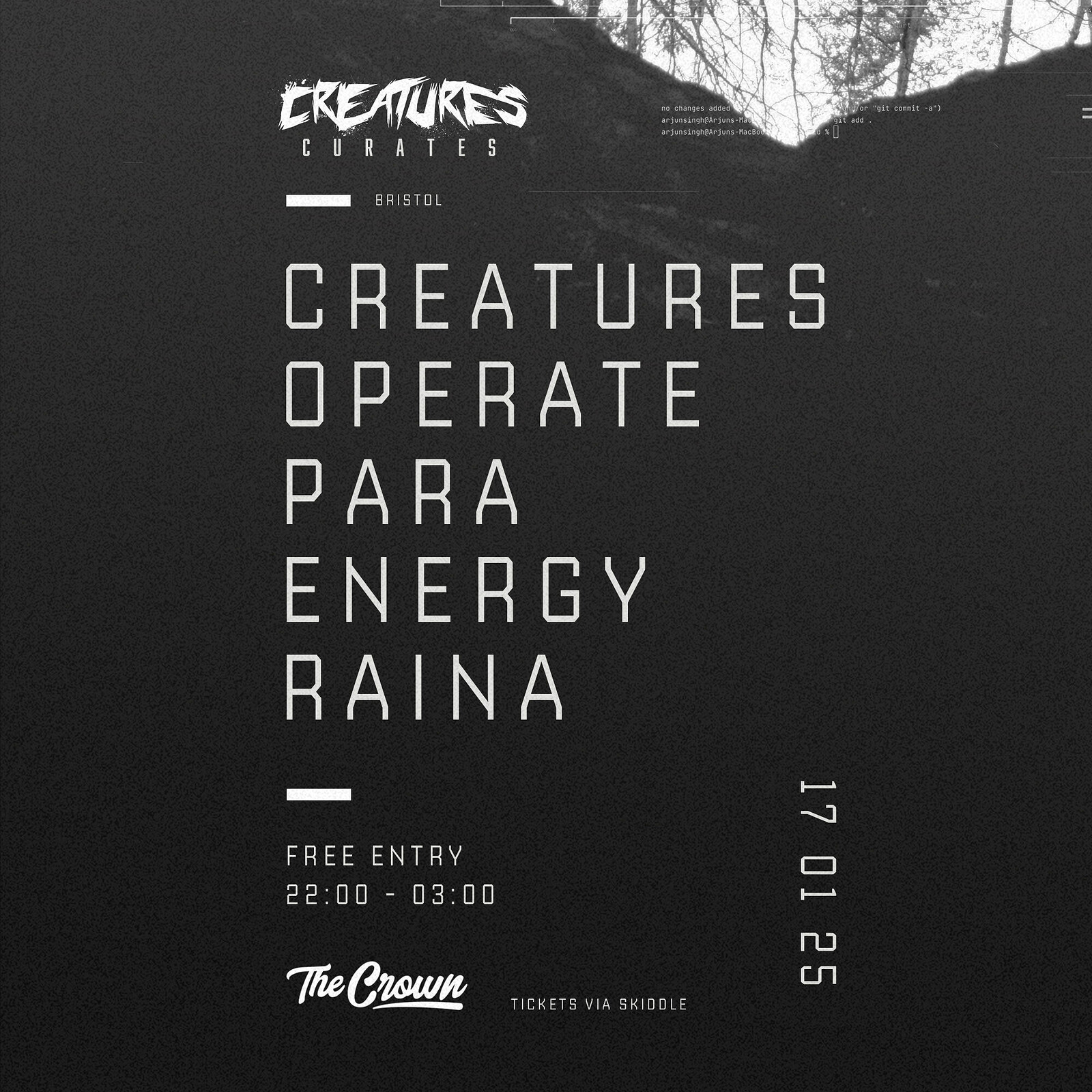 Creatures Curates: Operate, Para, Energy, Raina + Creatures at The Crown